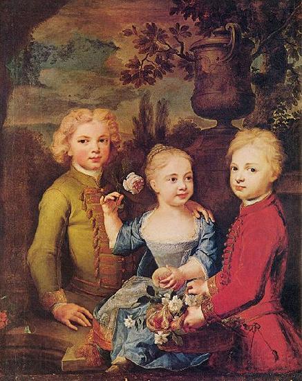 Balthasar Denner Drei Kinder des Ratsherrn Barthold Hinrich Brockes Norge oil painting art